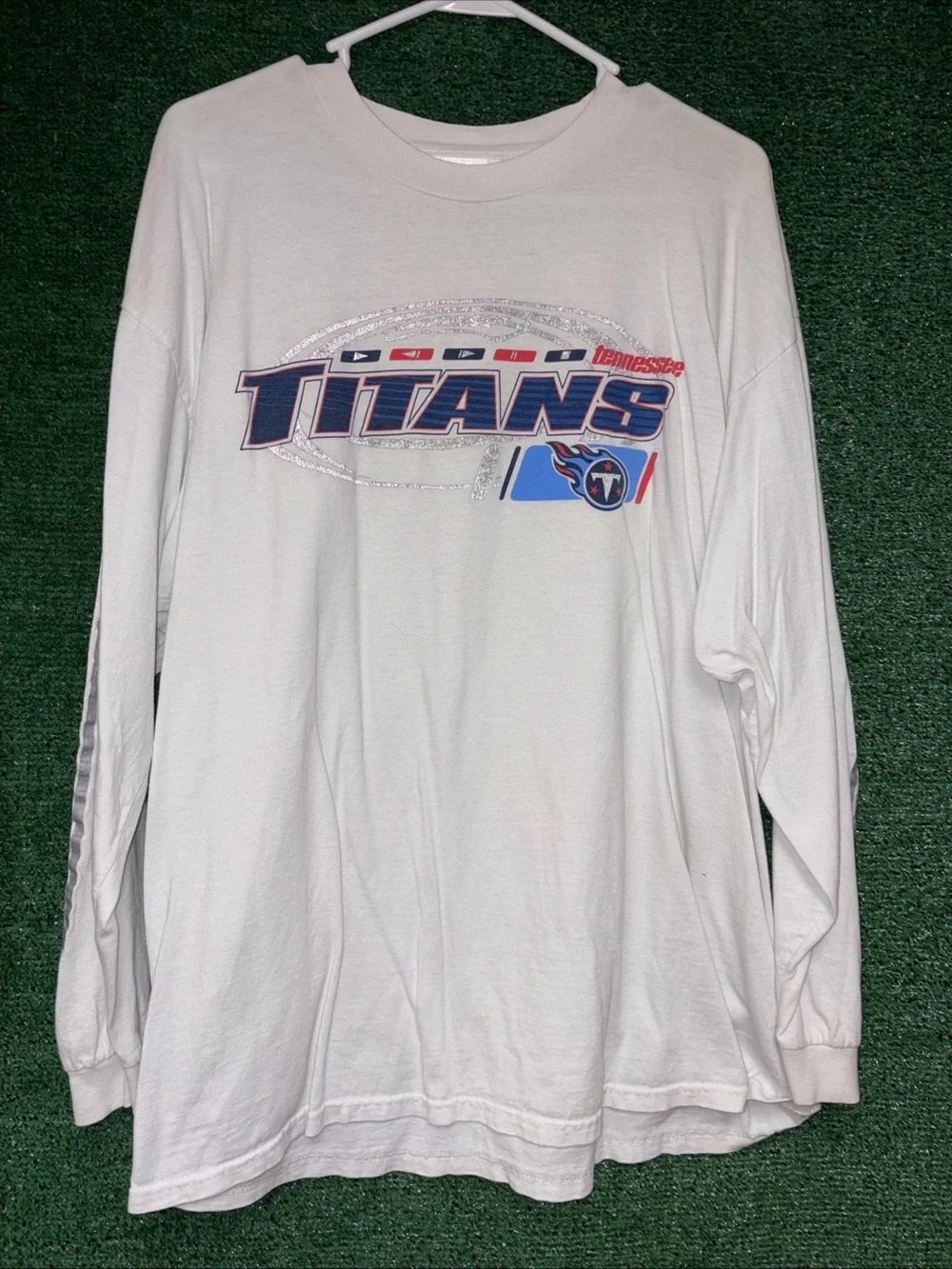 Tennessee Titans Vintage Y2K White Adidas Longsleeve Shirt XL Adidas tag